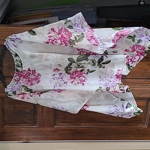 Floral sheer pull-over/cape